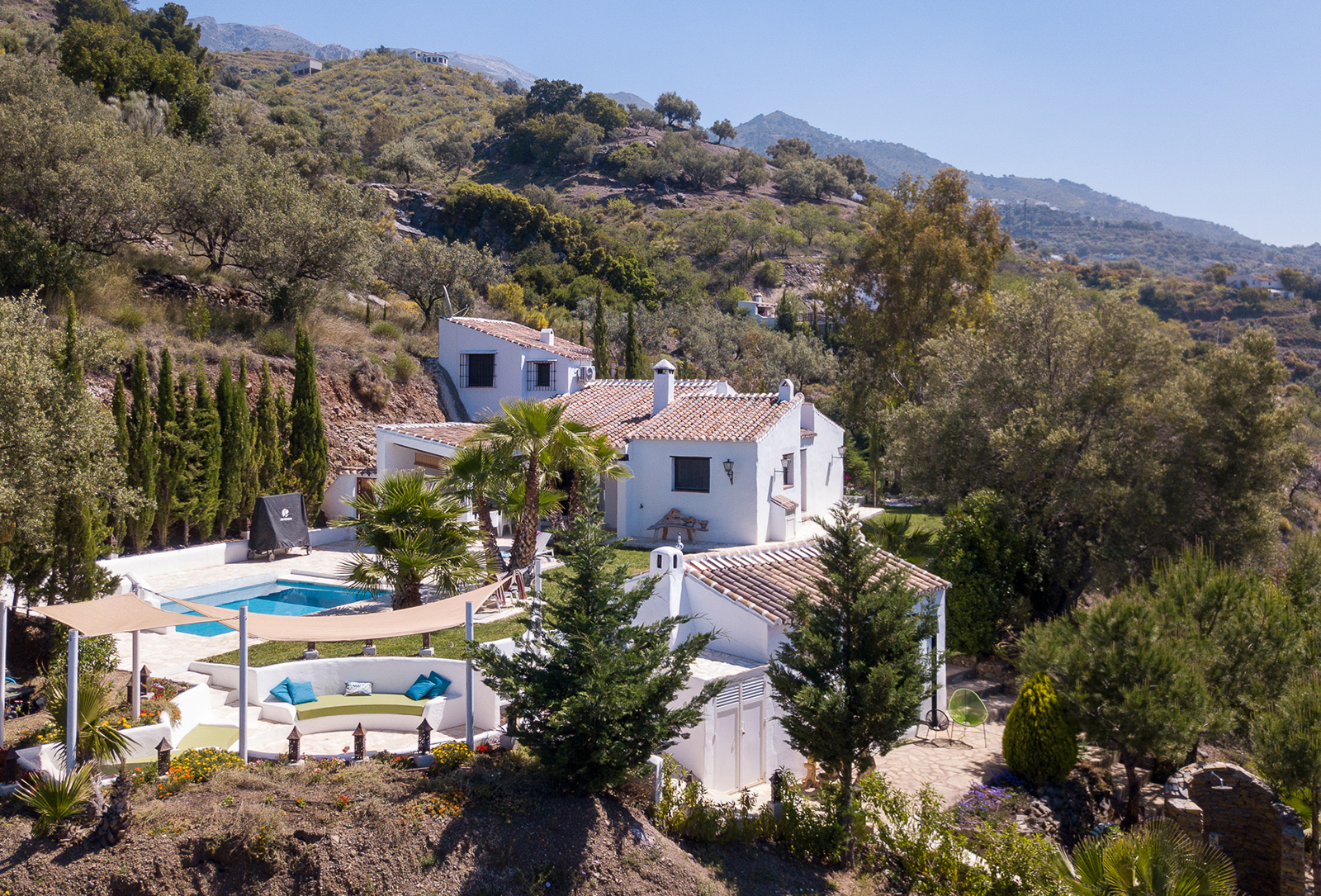 Aerial view of the villa